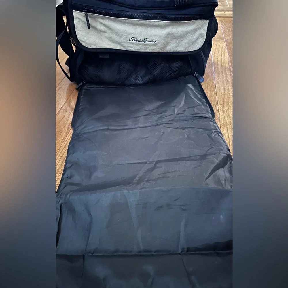 Eddie Bauer Navy and Beige diaper Baby Bag